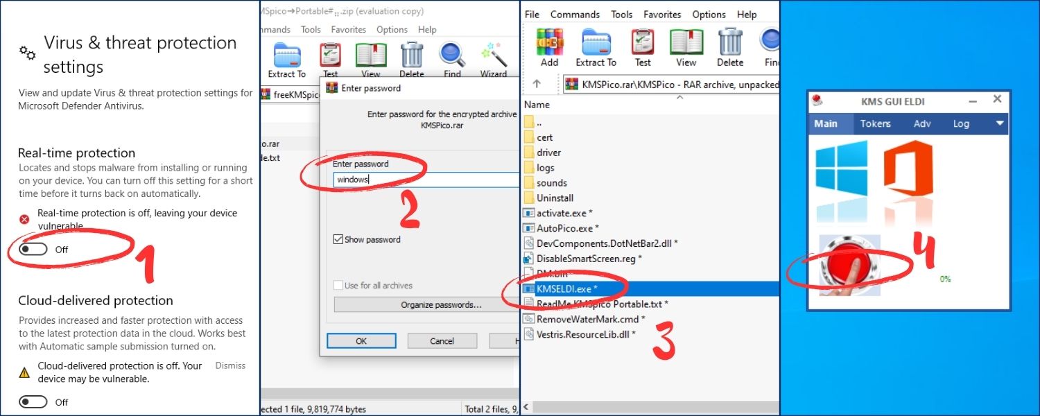 Activate Windows 10 using KMSPico